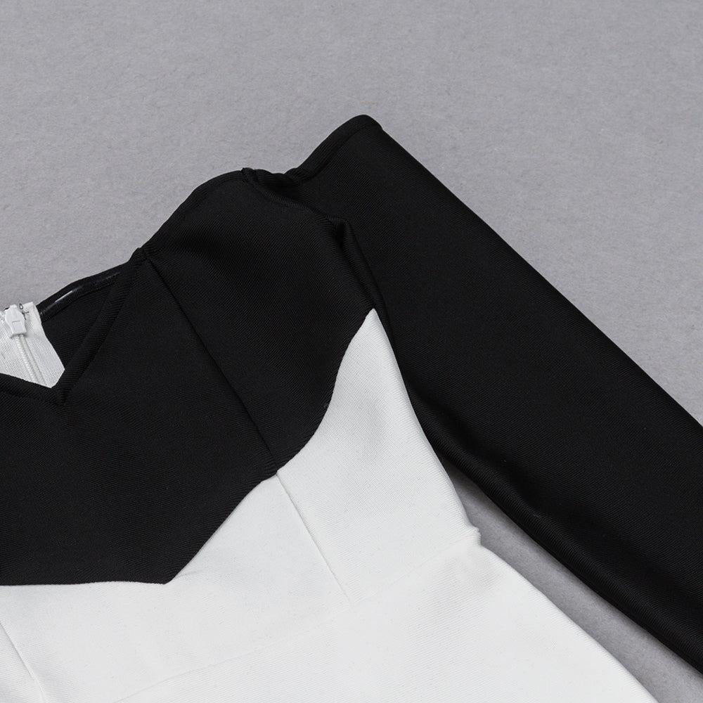 AIIZIE SPLICING LONG SLEEVES MIDI DRESS - product image