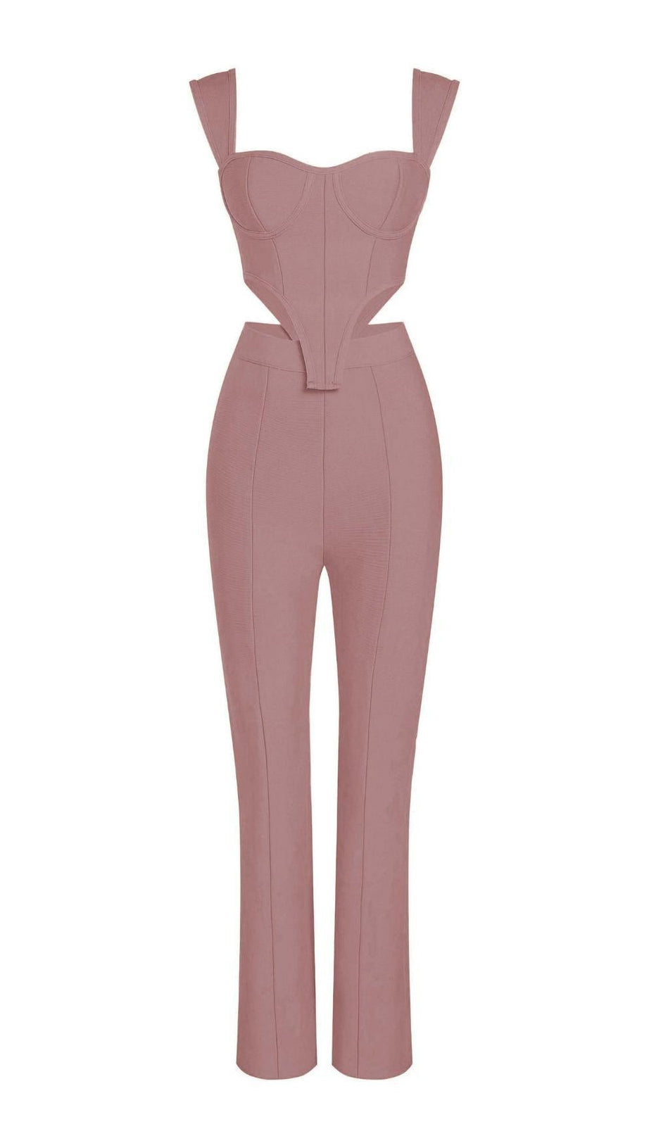 BANDAGE CUT OUT TWO PIECE SET IN ORANGE