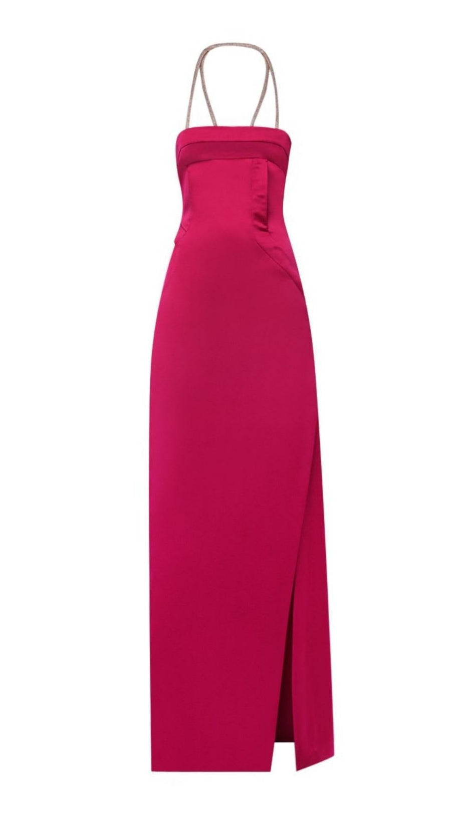 HALTER STRAPLESS MAXI DRESS IN PINK