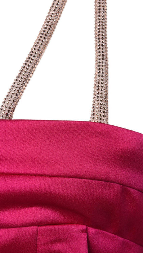 HALTER STRAPLESS MAXI DRESS IN PINK