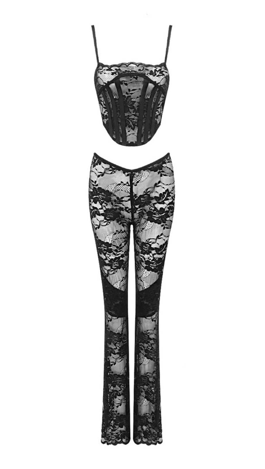 LACE STRAP TWO PIECE SET