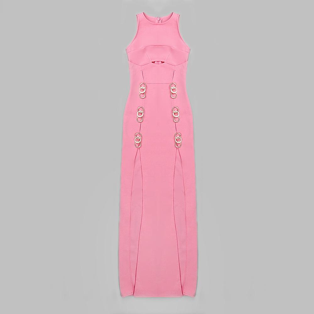 AIIZIE STRAPLESS CUT OUT MAXI DRESS IN PINK - product image