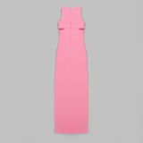 STRAPLESS CUT OUT MAXI DRESS IN PINK