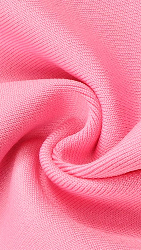 STRAPLESS CUT OUT MAXI DRESS IN PINK