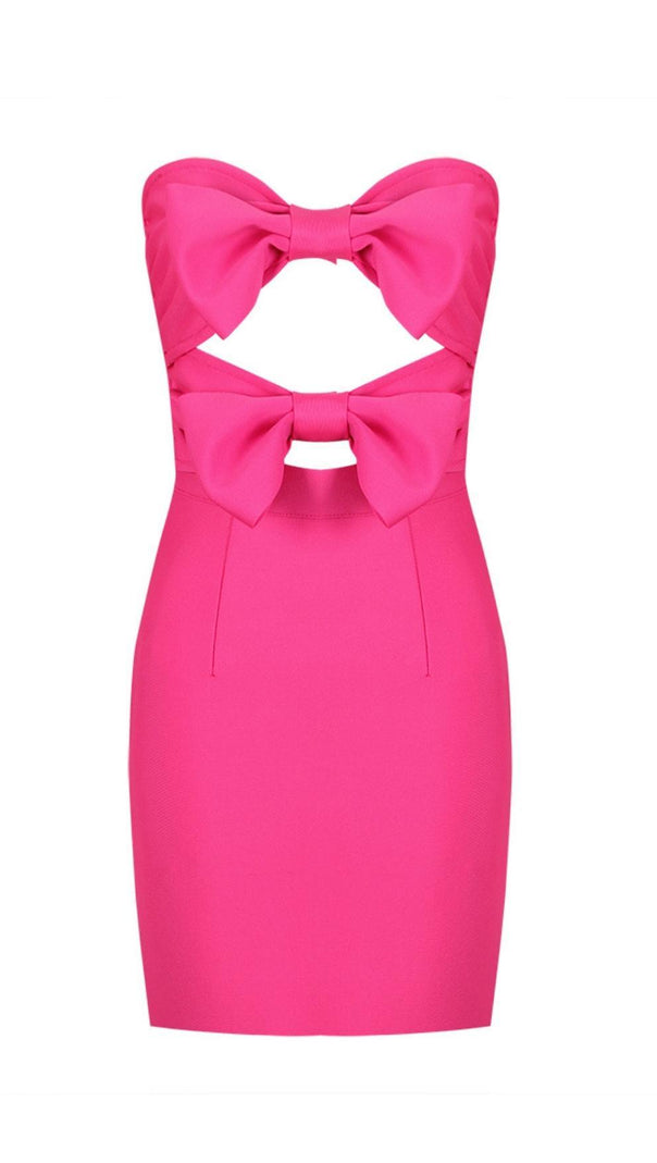 AIIZIE CUT OUT STRAP MINI DRESS IN PINK - product image