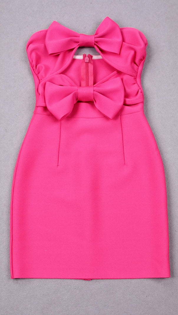 AIIZIE CUT OUT STRAP MINI DRESS IN PINK - product image