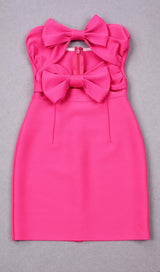 CUT OUT STRAP MINI DRESS IN PINK