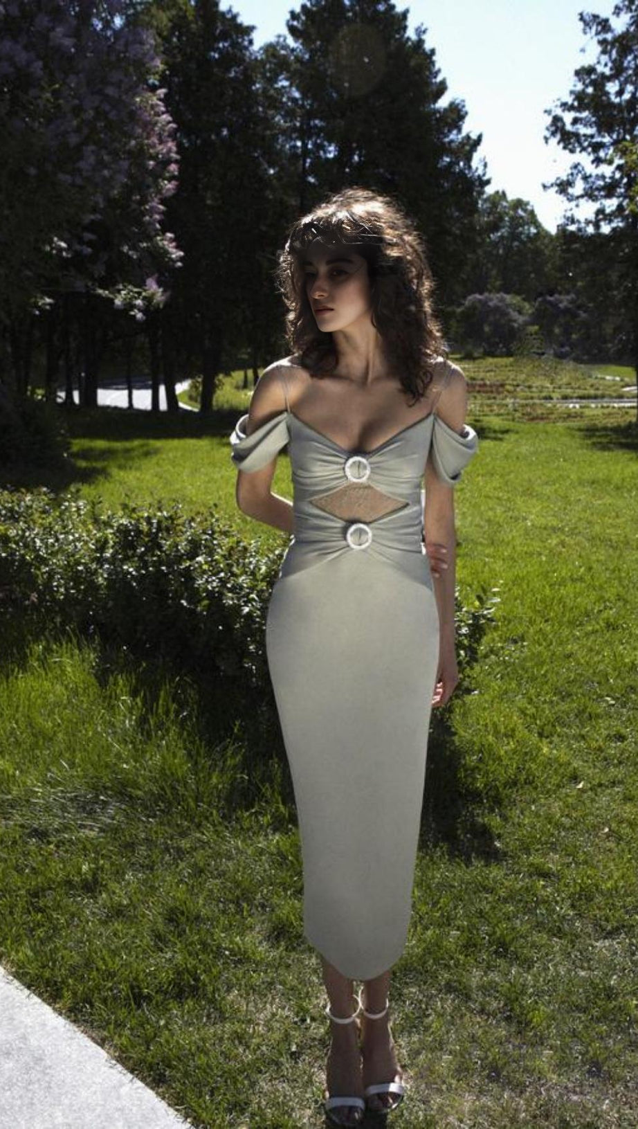 CUT OUT STRAP MAXI DRESS