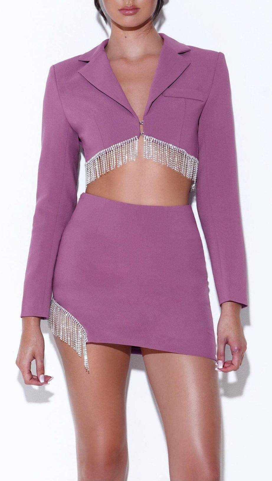 CRYSTAL FRINGE TWO PIECE SET