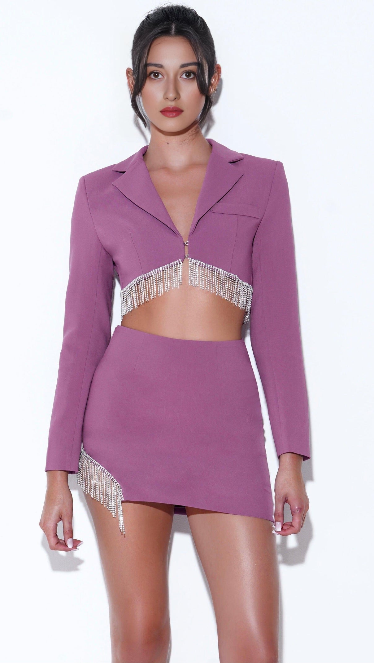 AIIZIE CRYSTAL FRINGE TWO PIECE SET - product image