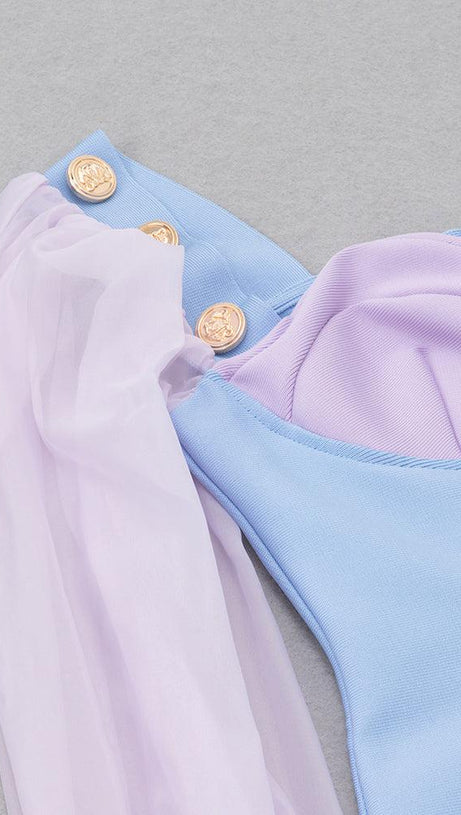 LACE BANDAGE BODYCON MINI DRESS