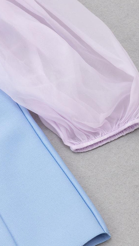 LACE BANDAGE BODYCON MINI DRESS