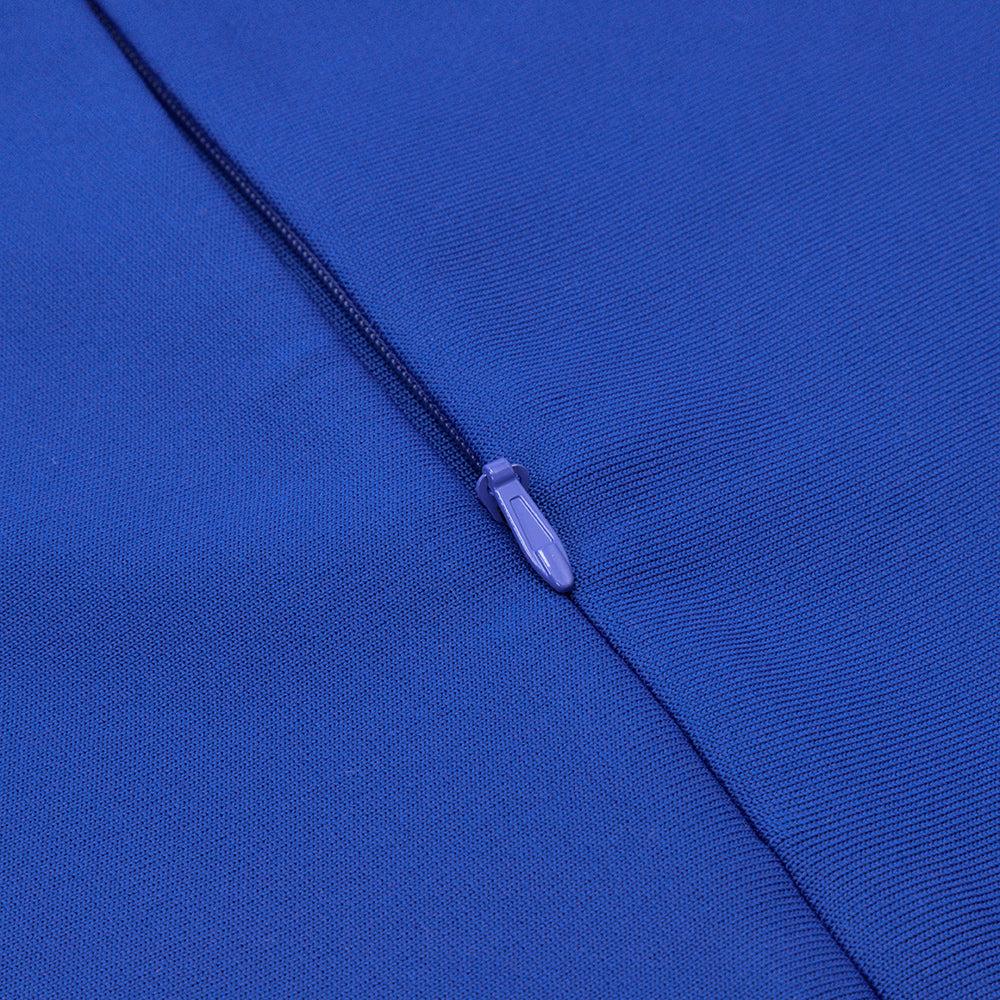 AIIZIE LONG SLEEVES STRAPLESS MIDI DRESS IN BLUE - product image