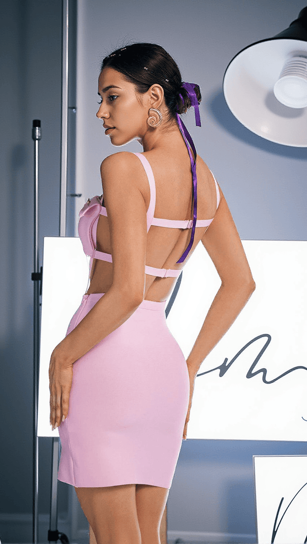 AIIZIE JEHU SPAGHETTI HOLLOW BANDAGE DRESS - product image