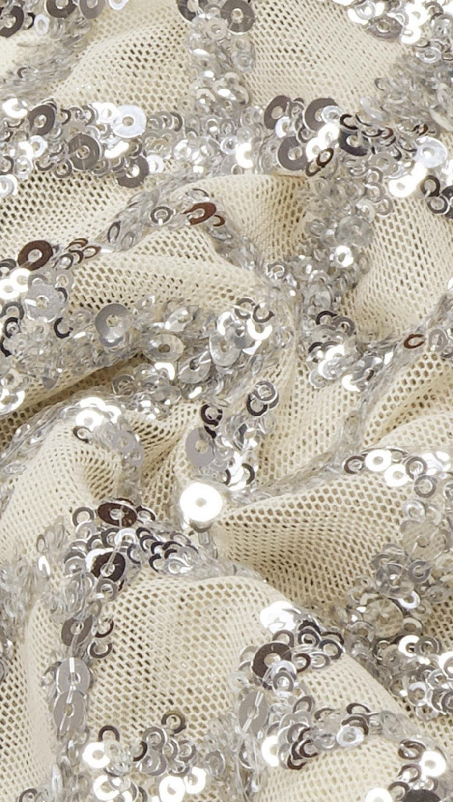 FEATHER SEQUIN TWO PIECE SET IN WHITE