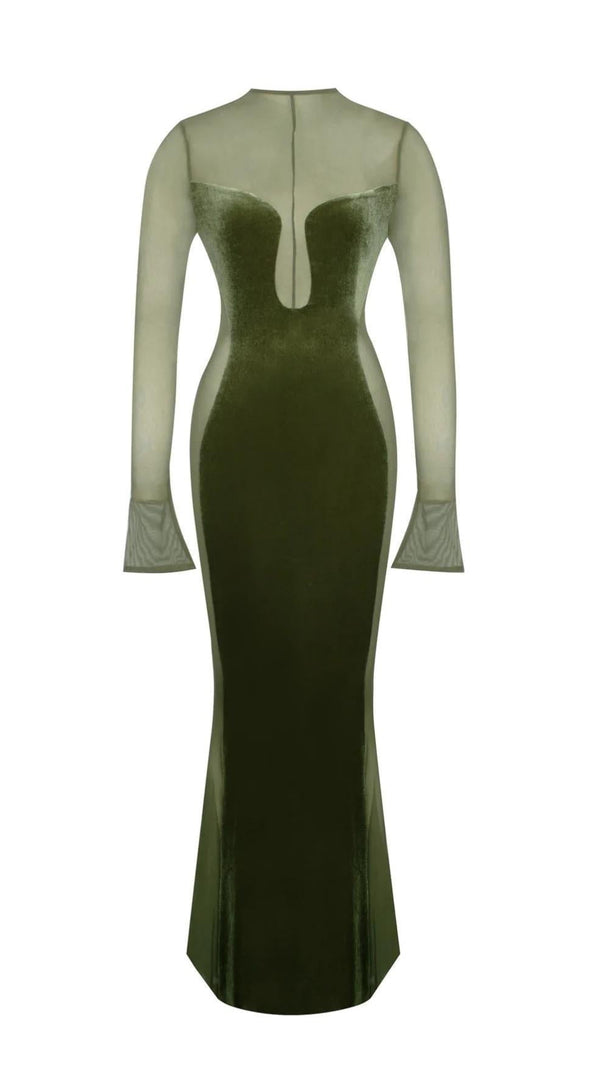 Long Sleeves Lace Maxi Dress