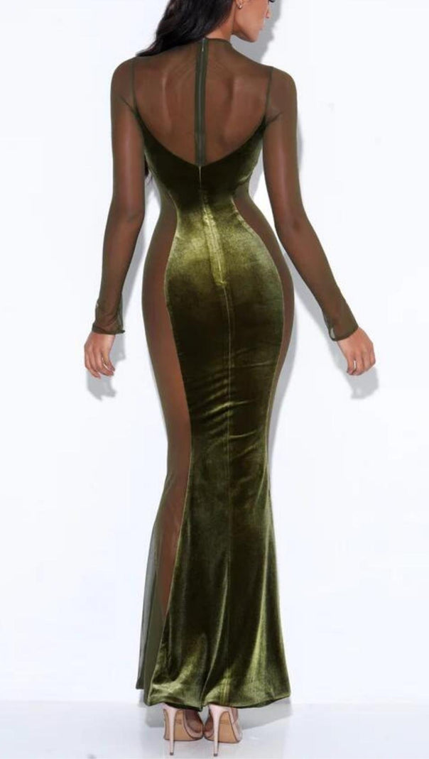 Long Sleeves Lace Maxi Dress