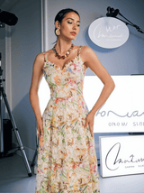 Ornan Floral Embroidered Midi Dress