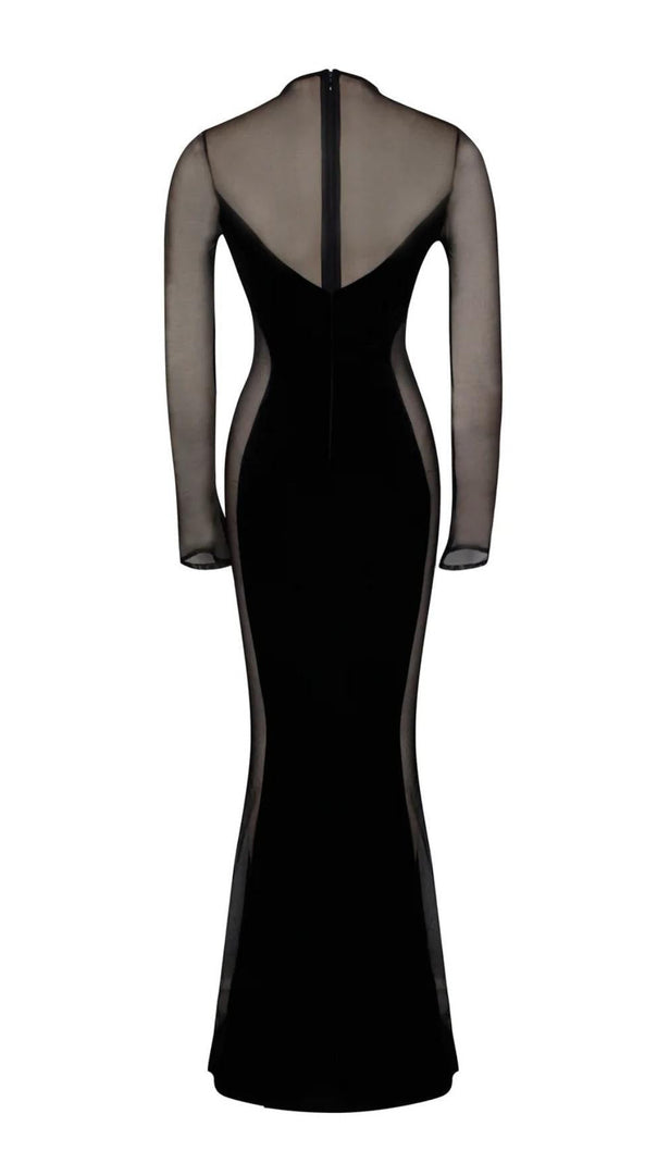 Long Sleeves Lace Maxi Dress