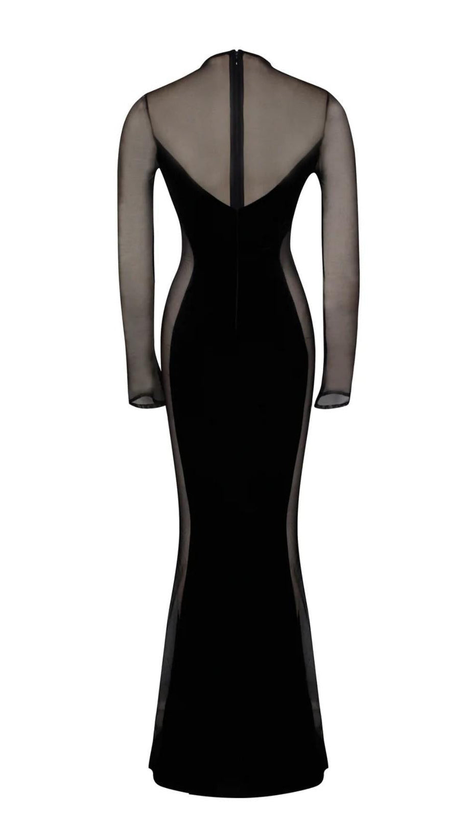 LANGÄRMELIGES MAXIKLEID AUS SPITZE