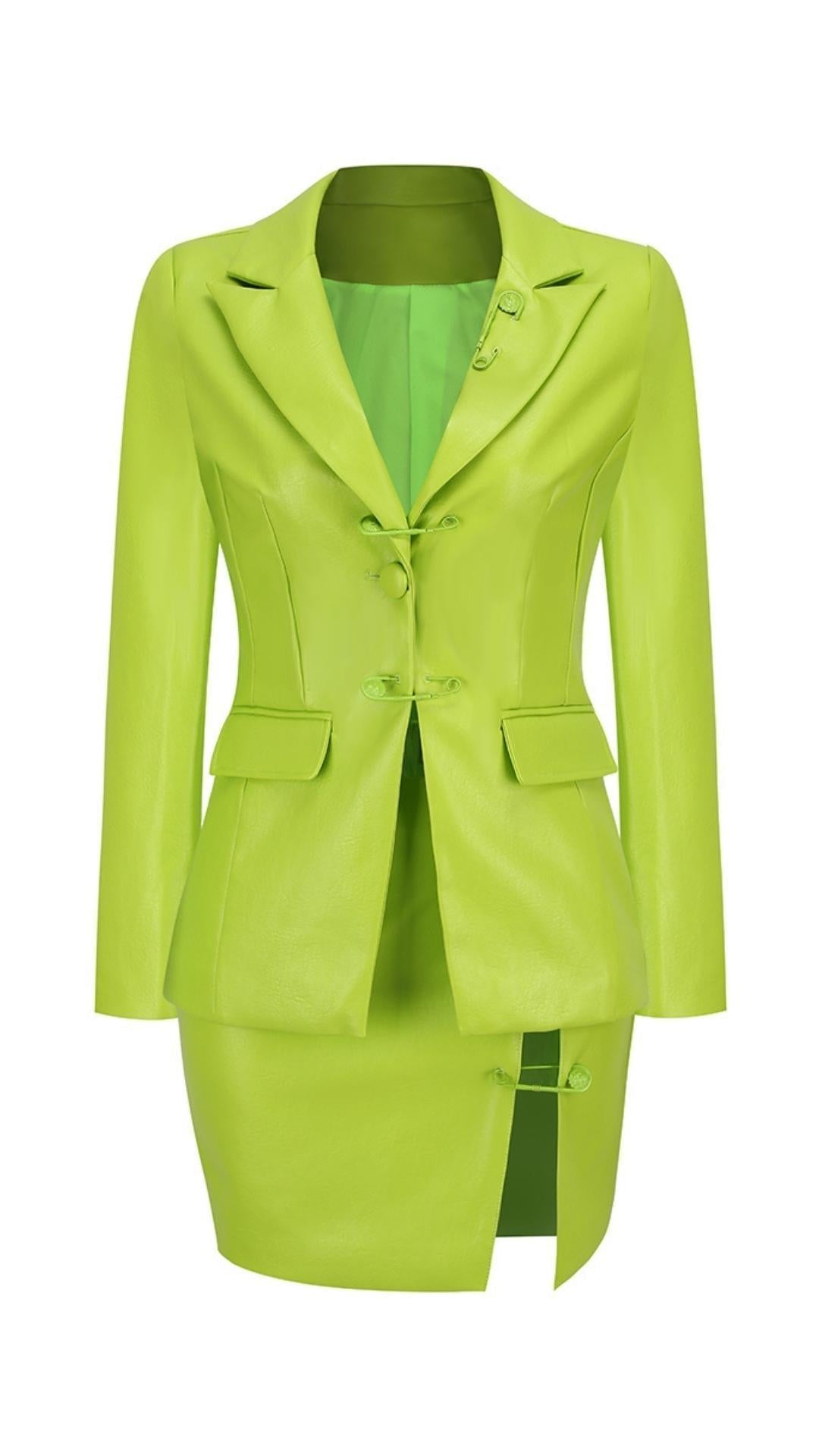 LONG SLEEVES V NECK TWO PIECE SET