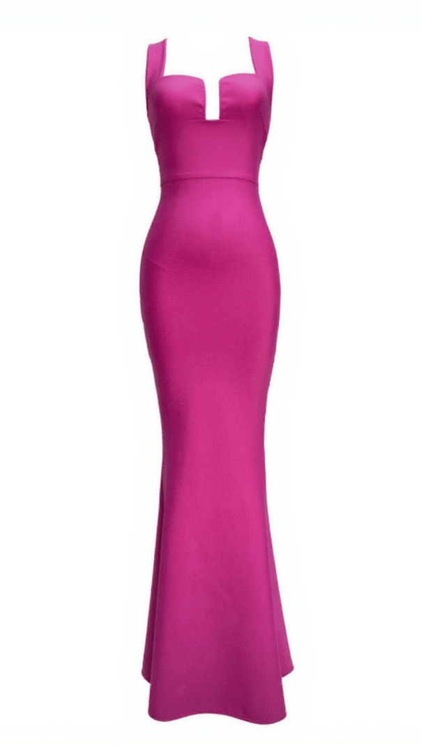 Sadira Bandage Maxi Dress in Hot Pink