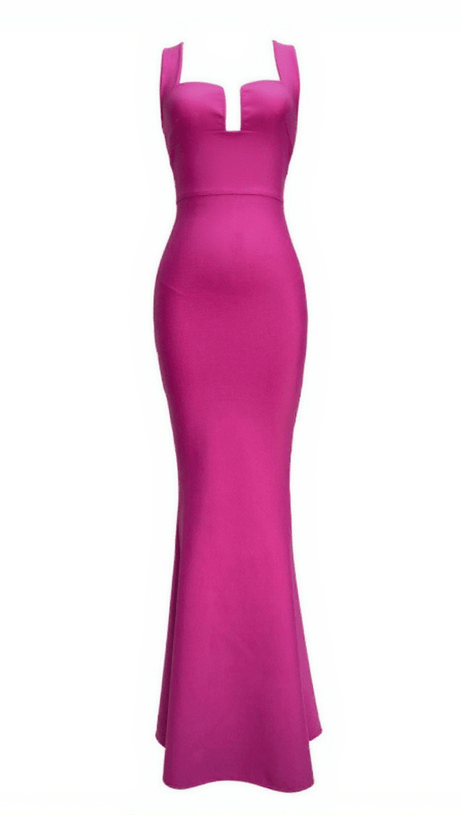 SADIRA BANDAGE MAXI DRESS IN HOT PINK