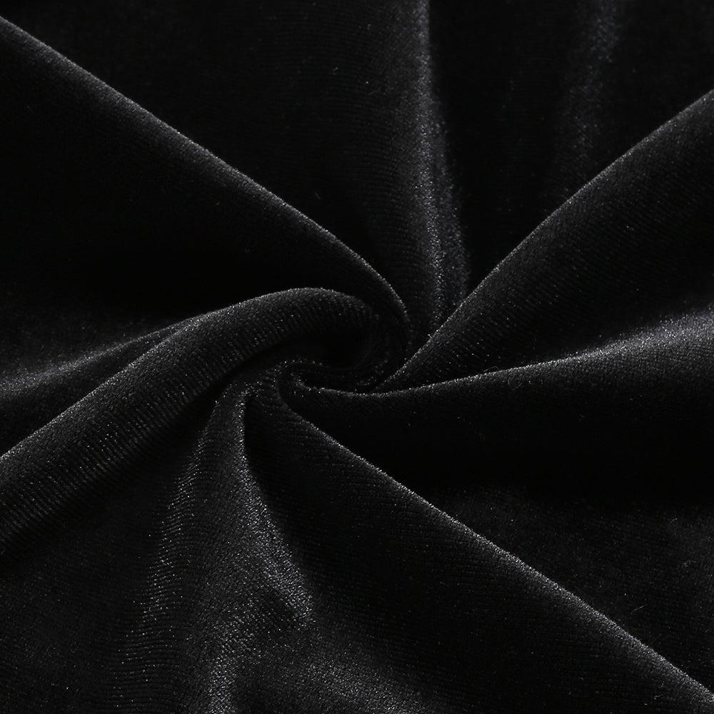 AIIZIE LONG SLEEVES FEATHER MINI DRESS IN BLACK - product image