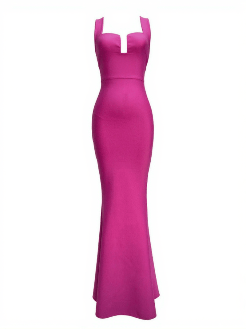 Sadira Bandage Maxi Dress In Hot Pink