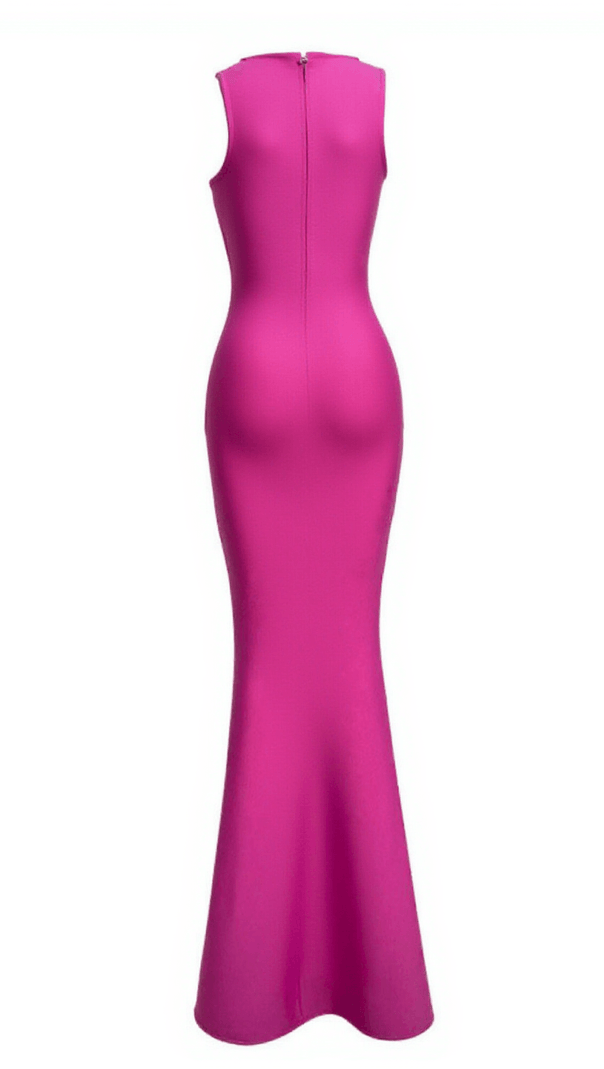 Sadira Bandage Maxi Dress in Hot Pink