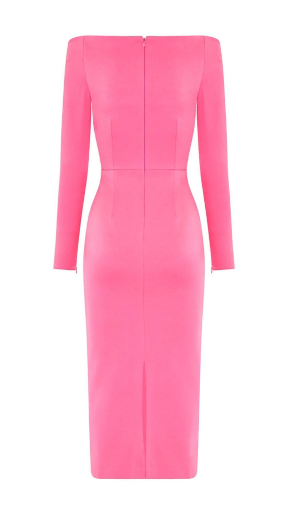 PINK BOW BANDAGE MIDI DRESS