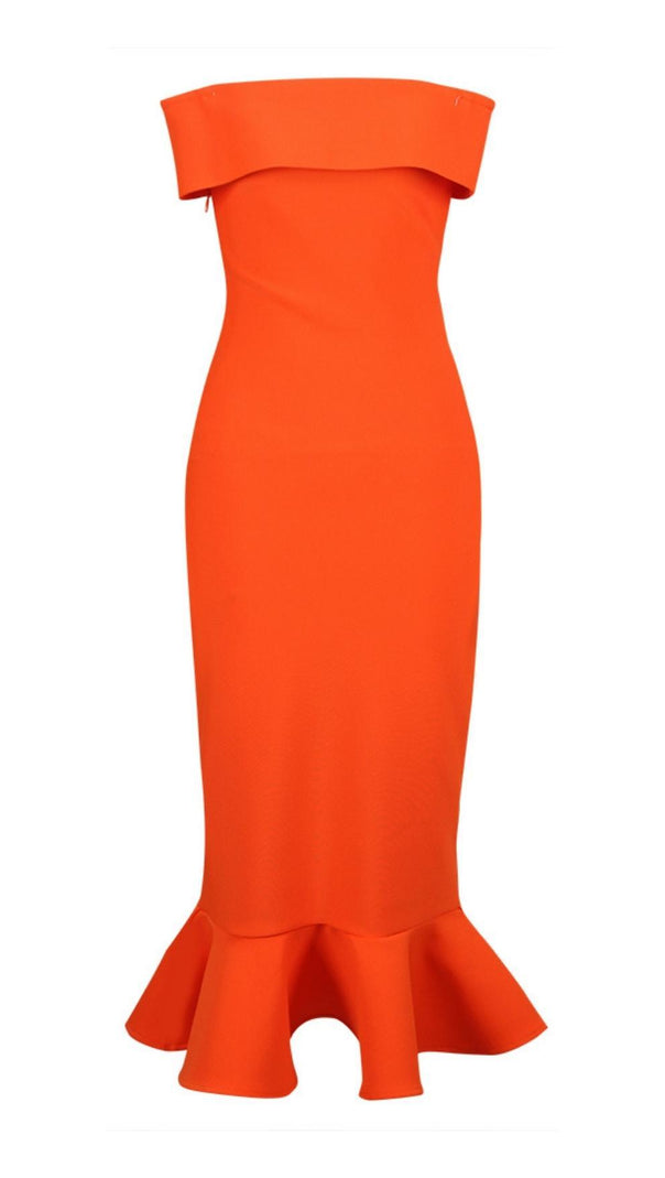 AIIZIE BODYCON STRAPLESS MIDI DRESS - product image