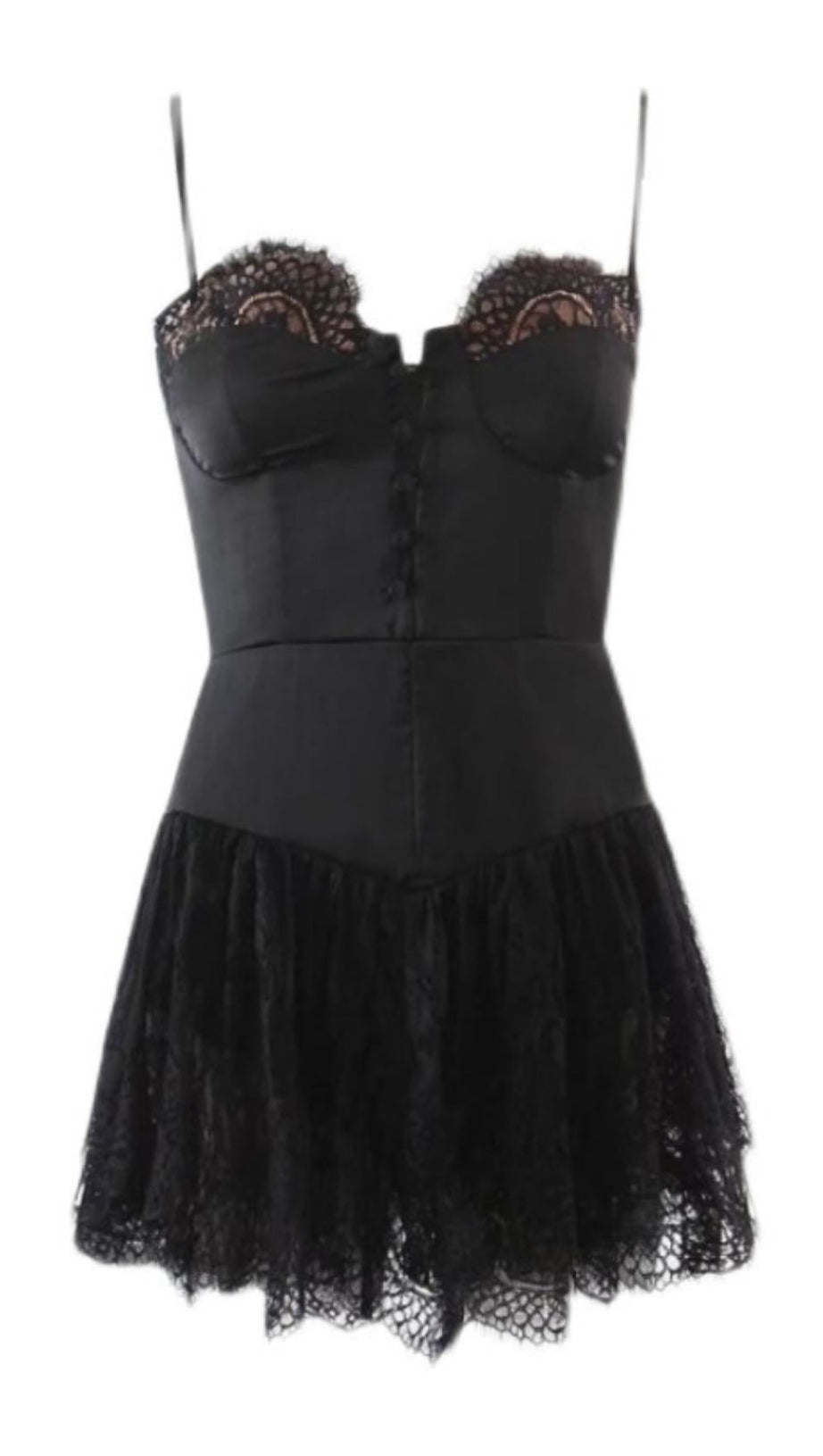 SLEEVELESS LACE MINI DRESS