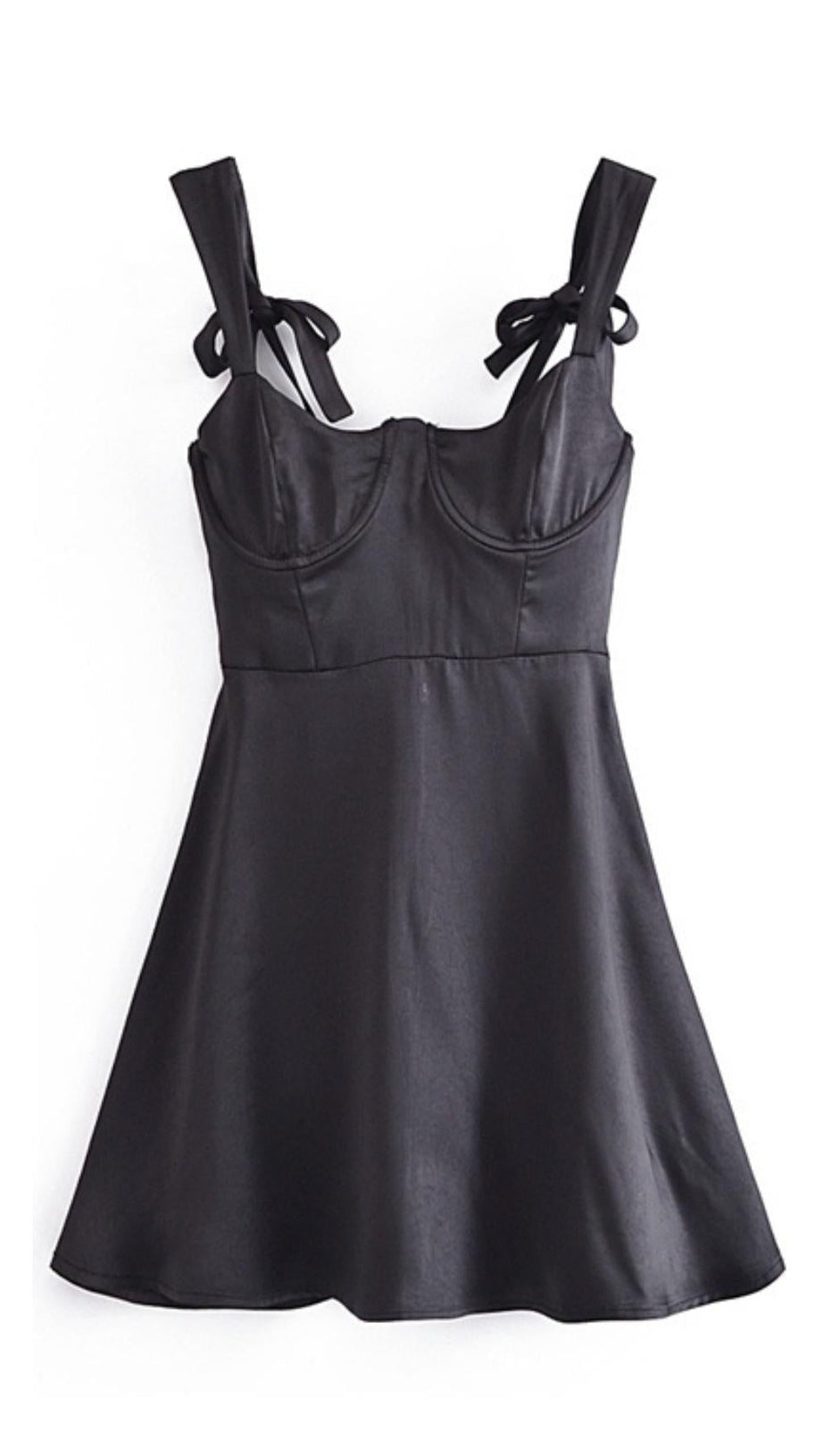 BANDAGE SLEEVELESS MINI DRESS IN BLACK