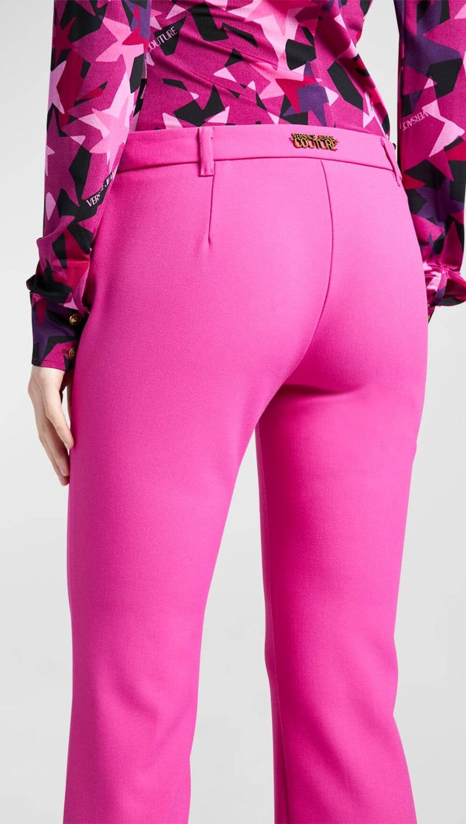 HOLLOW COLLARLESS BLAZER SLIT TROUSER SUIT