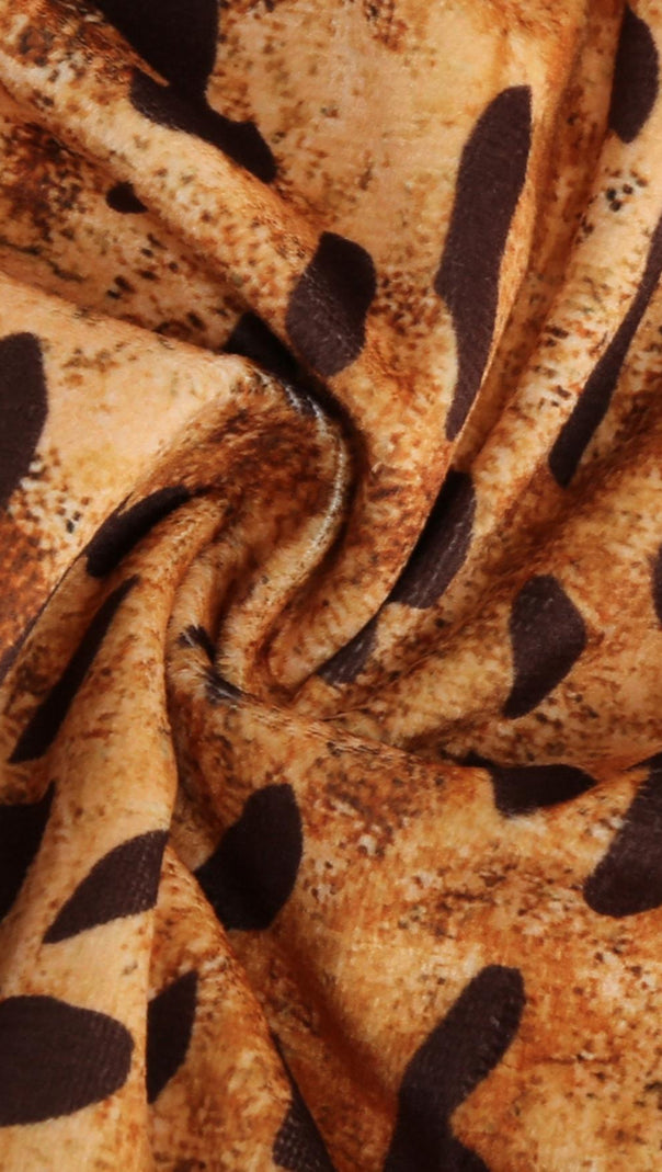 AIIZIE V NECK LEOPARD MINI DRESS - product image