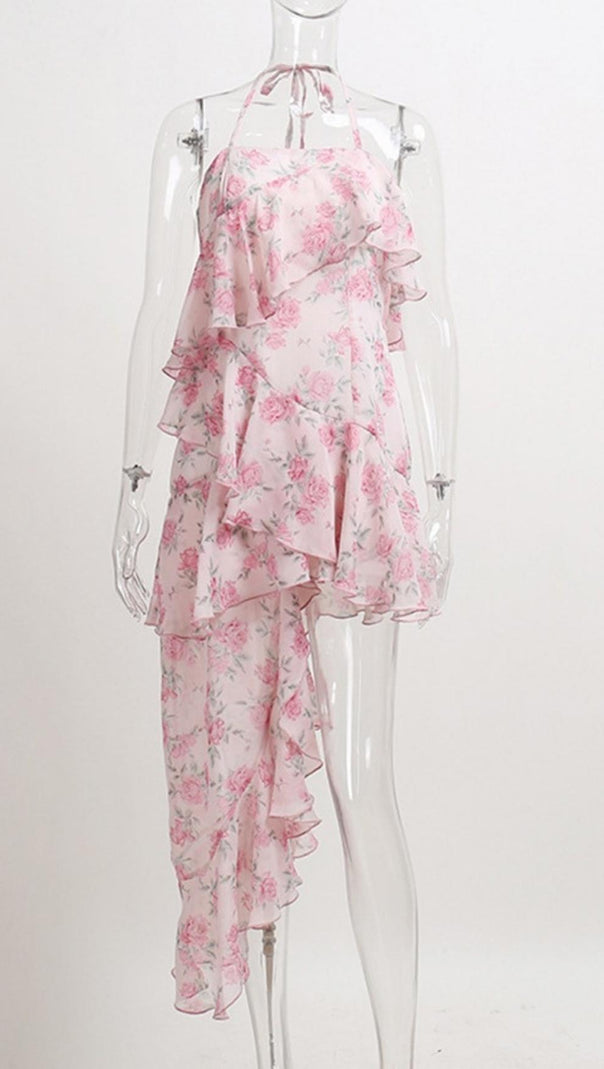 AIIZIE SLEEVELESS JACQUARD MINI DRESS IN PINK - product image
