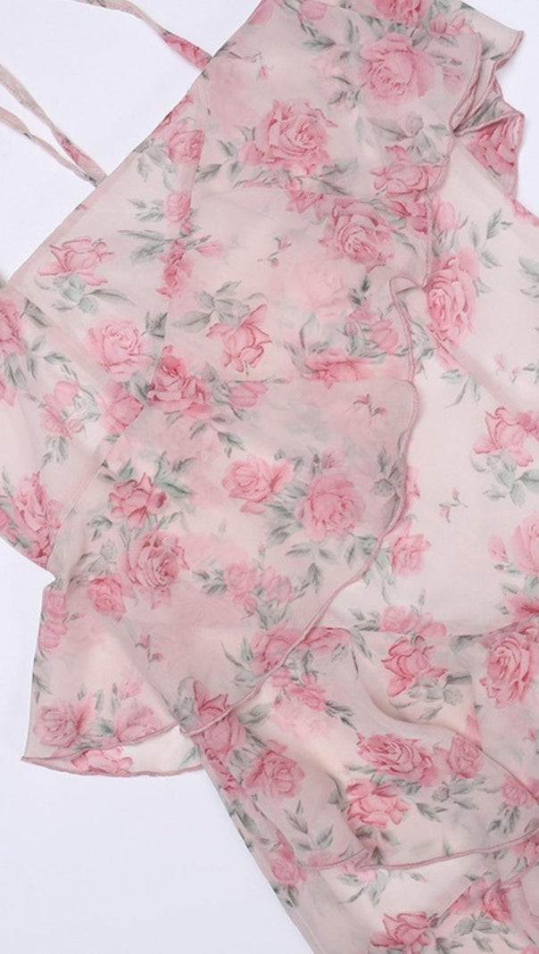 AIIZIE SLEEVELESS JACQUARD MINI DRESS IN PINK - product image