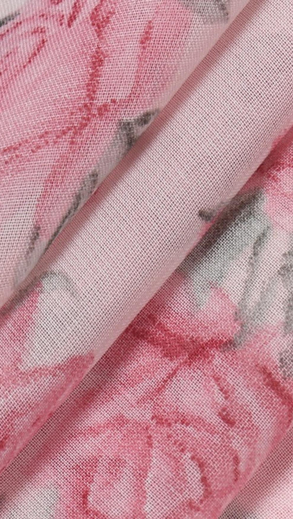 AIIZIE SLEEVELESS JACQUARD MINI DRESS IN PINK - product image
