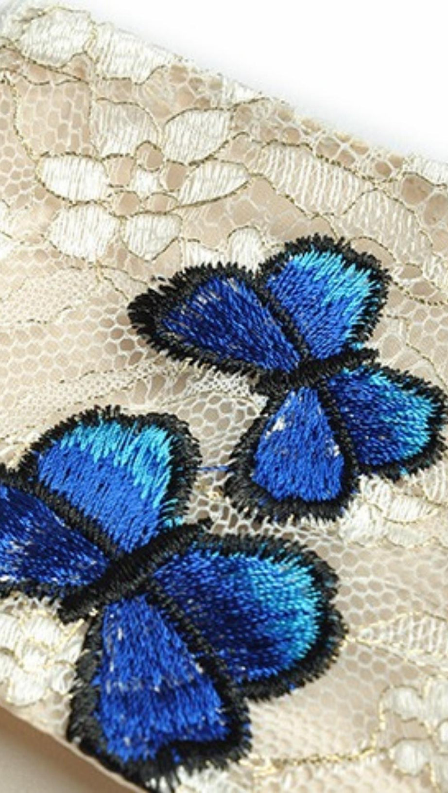 BUTTERFLY LACE MIDI DRESS IN BEIGE