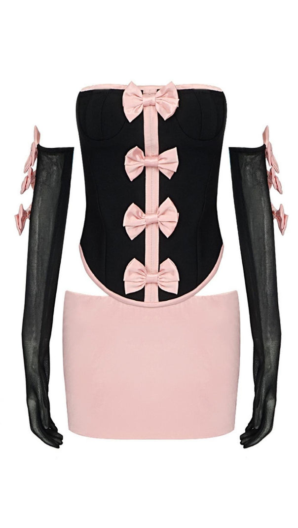 AIIZIE CORSET BOWKNOT TWO PIECE SET - product image