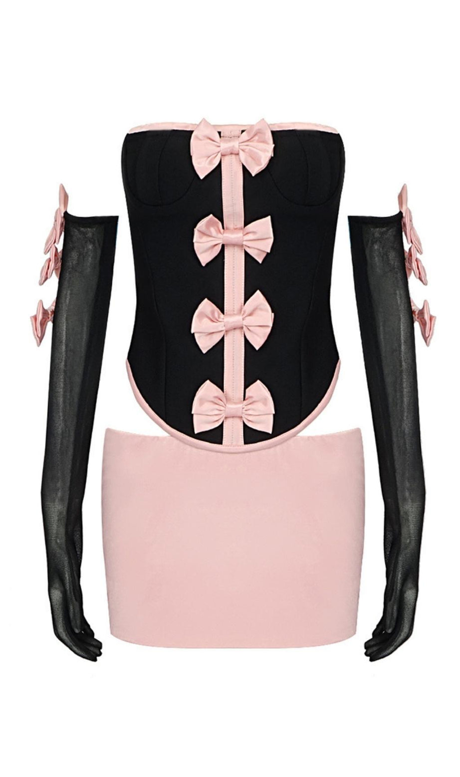 SET DUE PEZZI CON CORSETTO E FIOCCO