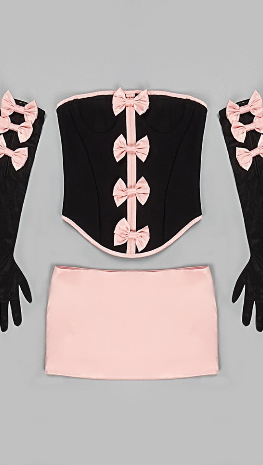 KORSETT MIT SCHLEIFE, ZWEITEILIGES SET