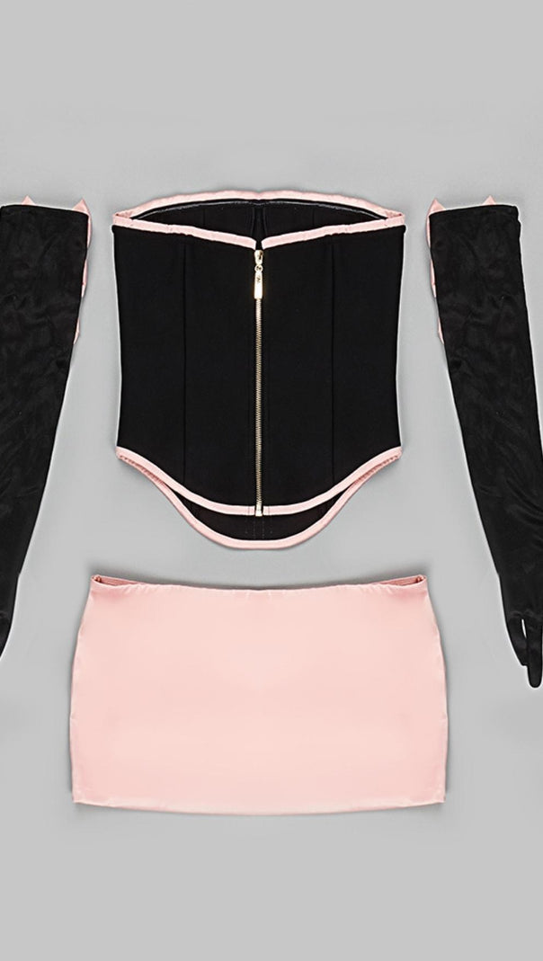 Corset Bowknot Two Piece Set
