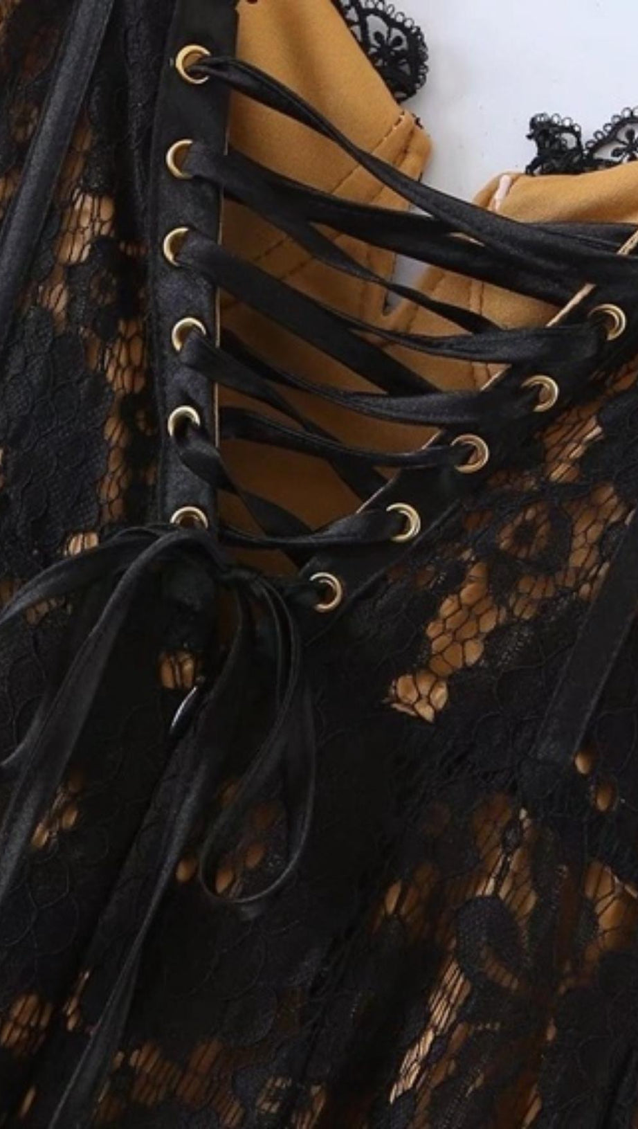 MINI ABITO SENZA MANICHE IN PIZZO