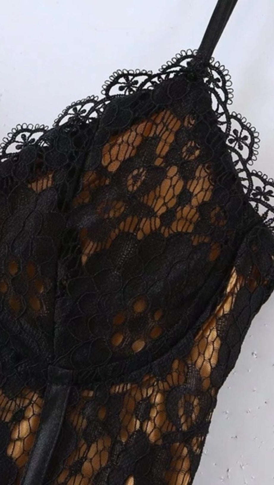 MINI ABITO SENZA MANICHE IN PIZZO