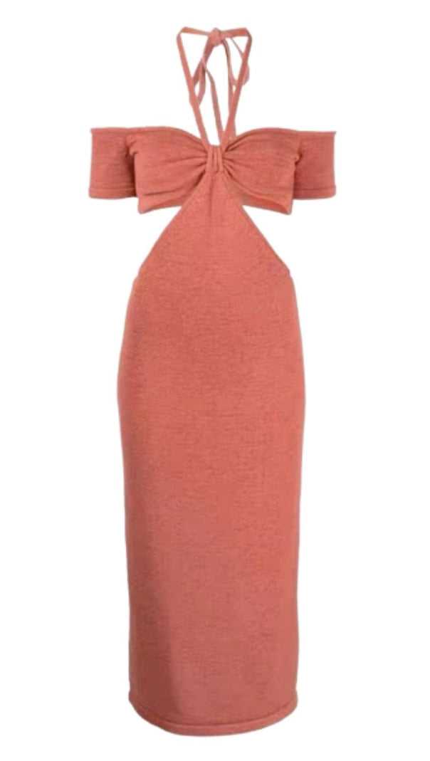 AIIZIE HALTER CUT OUT MIDI DRESS - product image