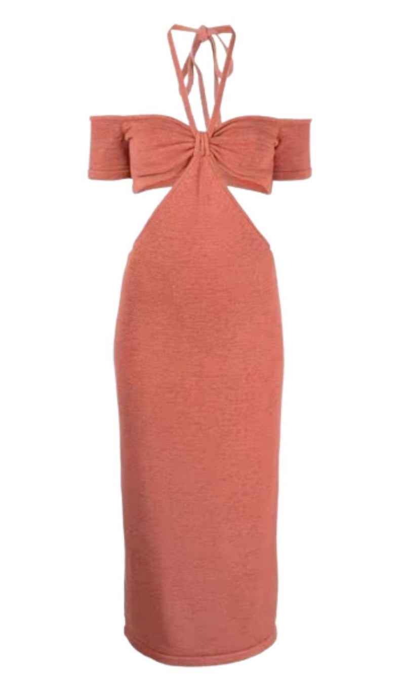 HALTER CUT OUT MIDI DRESS