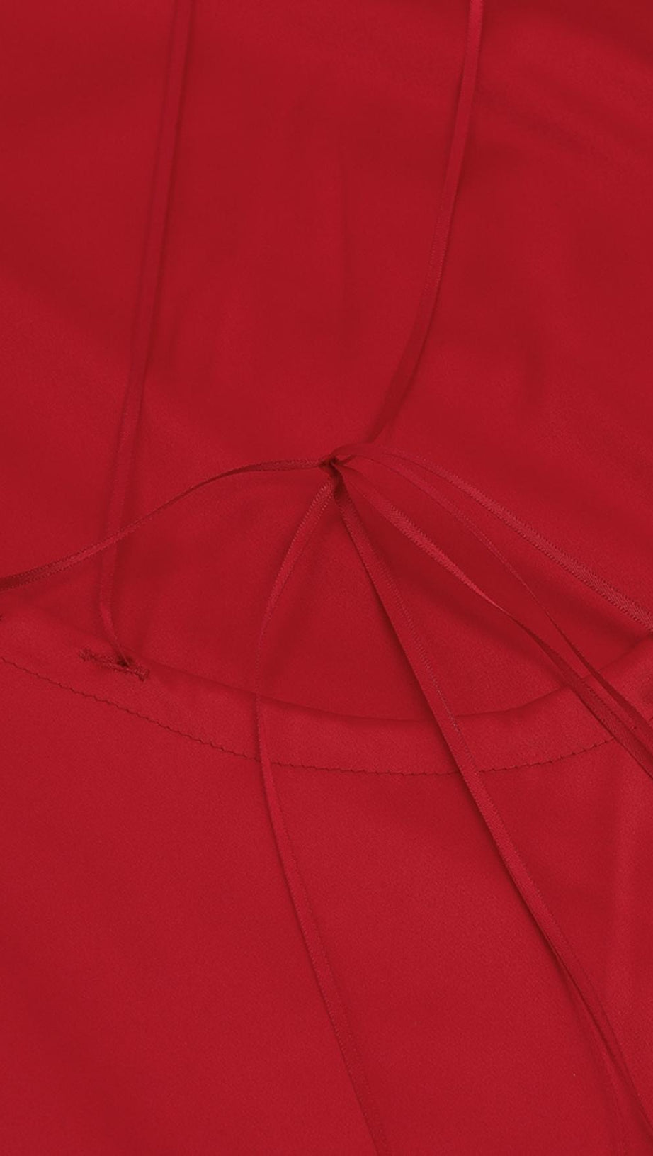 ABITO MIDI SENZA MANICHE CON RUCHES IN ROSSO