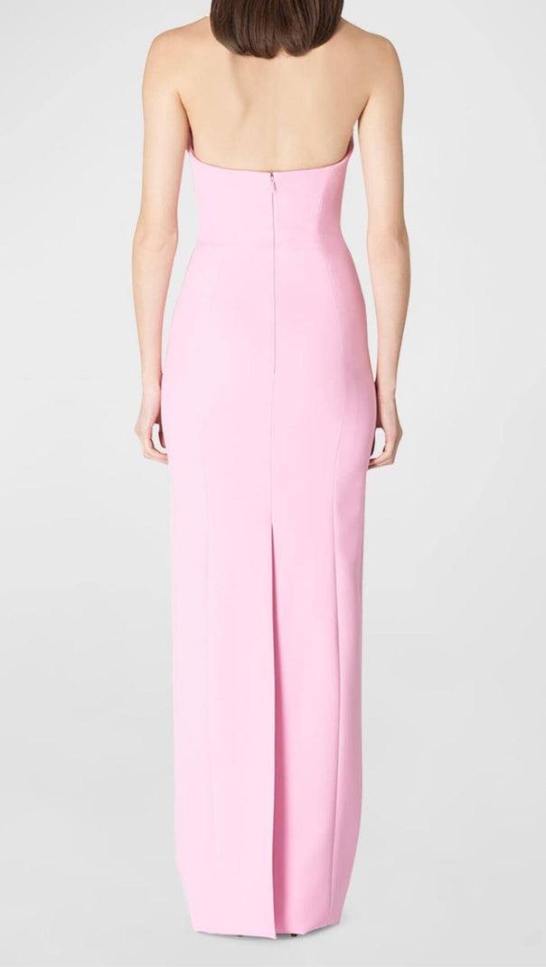 AIIZIE HEART-EMBELLISHED STRAPLESS COLUMN MIDI DRESS - product image